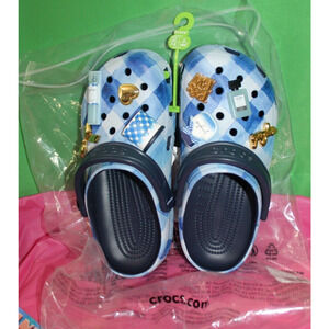 Bath & Body Works Gingham Crocs Collab Sandals Clog Footwear W/ 8 Jibbitz W7 M5